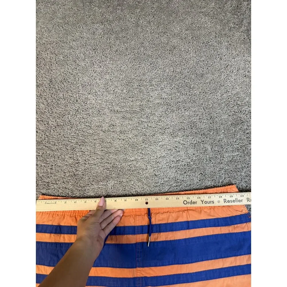 Vintage 90s Polo Ralph Lauren Swim Trunks Mens L Orange Striped Lined Pockets